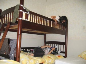 二段ベッド・・・・落ちないようにね
